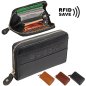 Preview: Mini Reißverschluss RFID Geldbörse Leder Geldbeutel Münzbörse Börse 10009