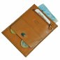 Preview: Kleiner Brustbeutel Leder mit RFID Blocker Brusttasche Klarsichtfach Security Wallet 10017
