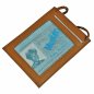 Preview: Kleiner Brustbeutel Leder mit RFID Blocker Brusttasche Klarsichtfach Security Wallet 10017