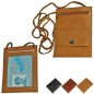 Preview: Kleiner Brustbeutel Leder mit RFID Blocker Brusttasche Klarsichtfach Security Wallet 10017