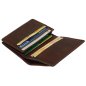 Preview: Kreditkartenetui Leder Premium Kartenbox Kreditkartenbörse mit Scheinfach 50026