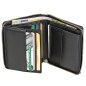 Preview: Herrenbörse Reißverschluss RFID Blocker Geldbörse Leder Geldbeutel 70043