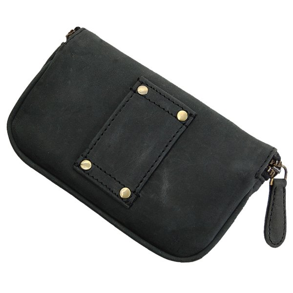 Flache Gürteltasche Hüfttasche Bikertasche Bauchtasche Leder Festivaltasche 40012