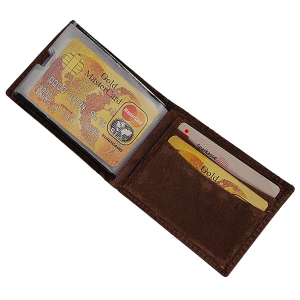 Herren Geldbörse Leder Portmonee Querformat Geldbeutel Herrenbörse 40015