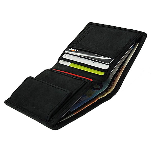 Preview: Herren Kombibörse Vintage Leder kleiner Geldbeutel Geldbörse Rindsleder 40027