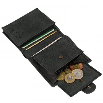 Herren Geldbeutel Leder Geldbörse Aluminium RFID Kartenetui Herrenbörse 40029