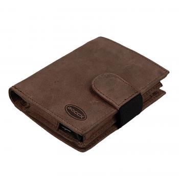 Herren Geldbeutel Leder Geldbörse Aluminium RFID Kartenetui Herrenbörse 40029