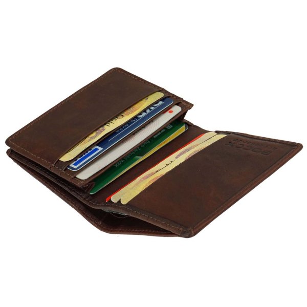 Kreditkartenetui Leder Premium Kartenbox Kreditkartenbörse mit Scheinfach 50026
