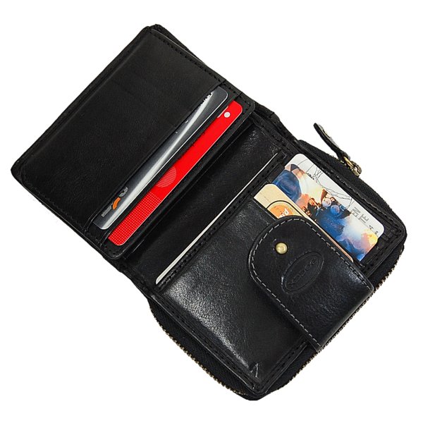 Preview: Damen Geldbörse Leder kleine Damenbörse Portmonee Geldbeutel 50033