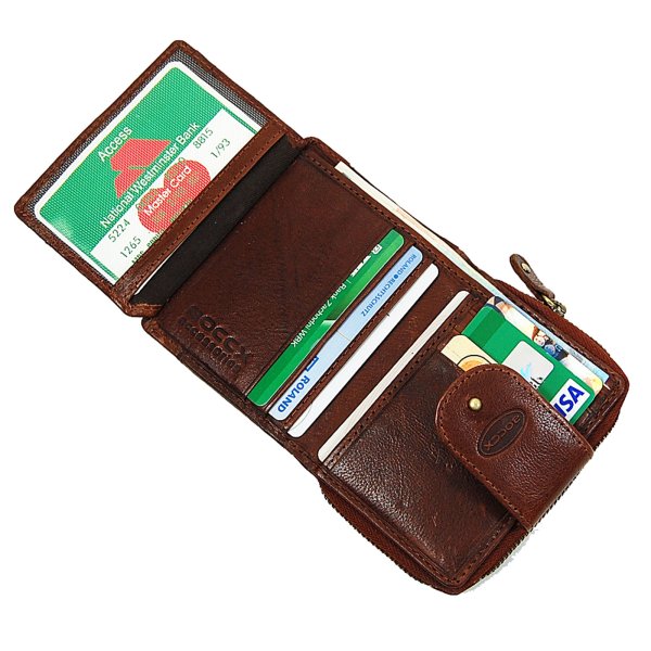 Preview: Damen Geldbörse Leder kleine Damenbörse Portmonee Geldbeutel 50033