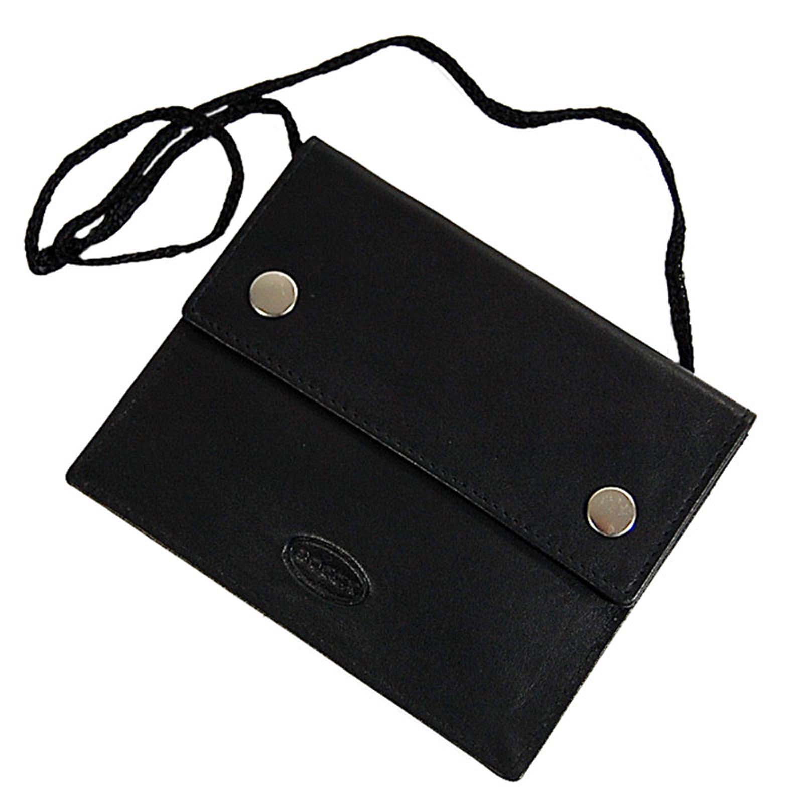 Boccx Markenshop - Brustbeutel Leder RFID Schutz Brusttasche Klarsichtfach  Security Wallet 10018