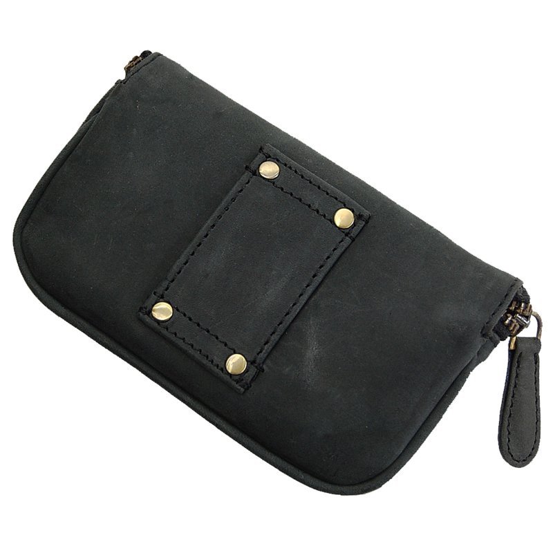 Flache Gürteltasche Hüfttasche Bikertasche Bauchtasche Leder Festivaltasche 40012