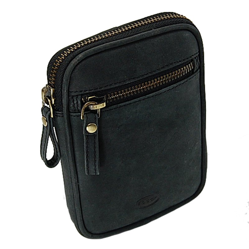 Leder Gürteltasche mit Reißverschluss  Hüfttasche Bauchtasche Festivaltasche 40013