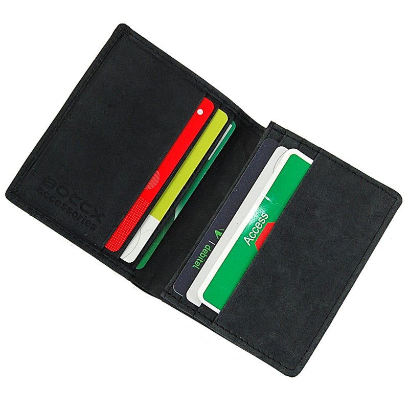 Kreditkartenetui Leder Kartenbox Kreditkartenbörse mit Scheinfach Vintage 40026