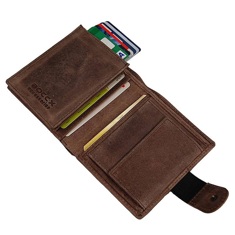 Herren Geldbeutel Leder Geldbörse Aluminium RFID Kartenetui Herrenbörse 40029