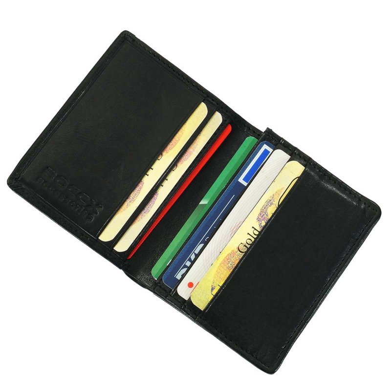 Kreditkartenetui Leder Premium Kartenbox Kreditkartenbörse mit Scheinfach 50026