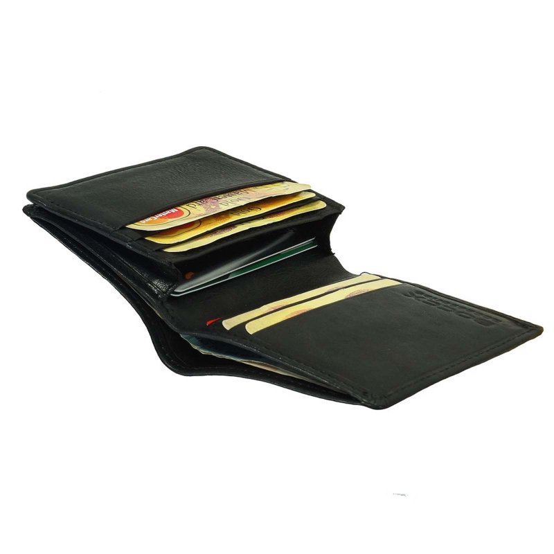 Kreditkartenetui Leder Premium Kartenbox Kreditkartenbörse mit Scheinfach 50026