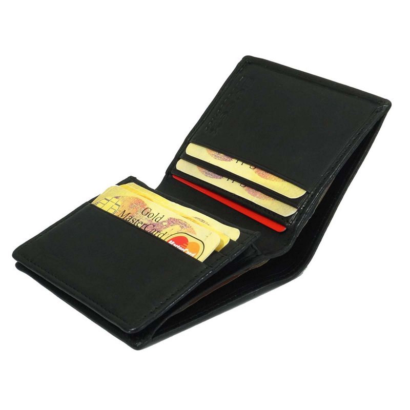BOCCX Kreditkartenetui Leder Kartenbox Kreditkartenbörse mit Scheinfach 50026 