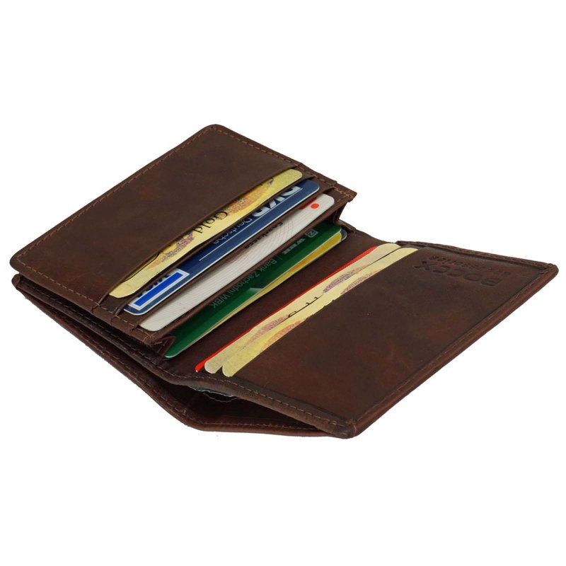 Kreditkartenetui Leder Premium Kartenbox Kreditkartenbörse mit Scheinfach 50026