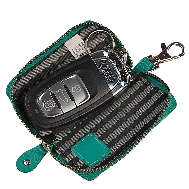 Schlüsseltasche Leder Schlüsselmappe Schlüsseletui Auto Etui Tasche 70004